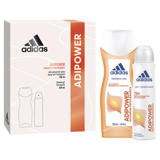adidas adipower Female Antiperspirant Deodorant 150 & Shower Gel 250ml