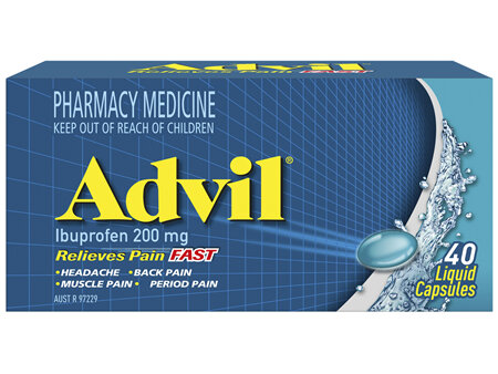 Advil Liquid Capsules for Fast & Effective Pain Relief 200mg Ibuprofen 40 Pack