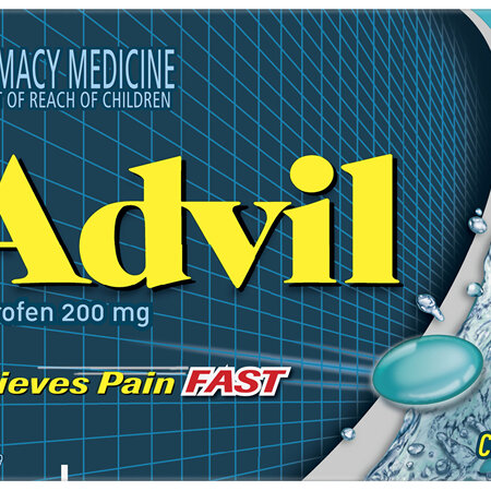 Advil Liquid Capsules for Fast & Effective Pain Relief 200mg Ibuprofen 90 Pack