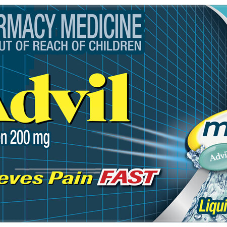 Advil Minis Liquid Capsules 200mg Ibuprofen 40 Pack