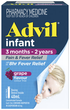 Advil Pain & Fever Infant Drops 3 months-2 years, colour free, up to 8 Hour Fever Relief Ibuprofen