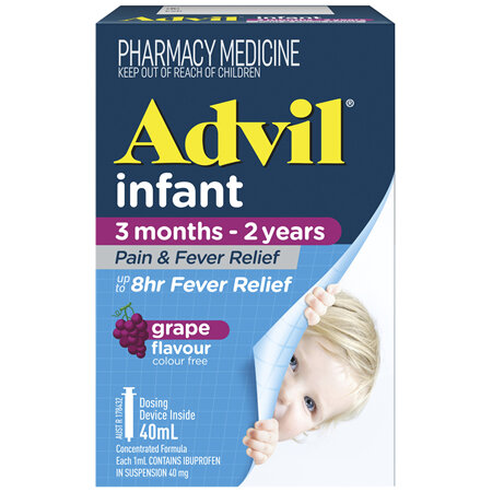 Advil Pain & Fever Infant Drops 3 months-2 years, colour free, up to 8 Hour Fever Relief Ibuprofen
