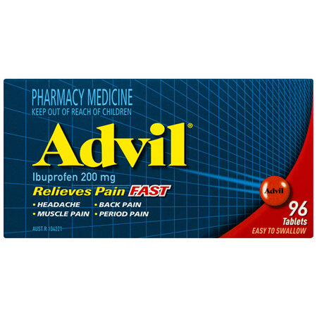 Advil Tablets 200mg Ibuprofen 96 Pack