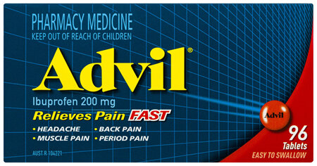 Advil Tablets 200mg Ibuprofen 96 Pack