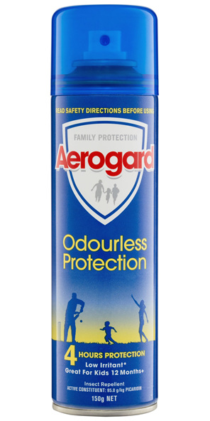 Aerogard Odourless Protection Insect Repellent Aerosol Spray 150G