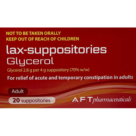AFT LaxSupp. Glycerol 70%w/w 4g 20s