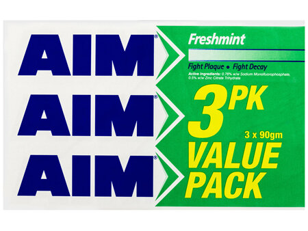 Aim Freshmint Toothpaste 3 x 90g
