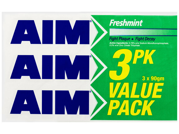 Aim Freshmint Toothpaste 3 x 90g