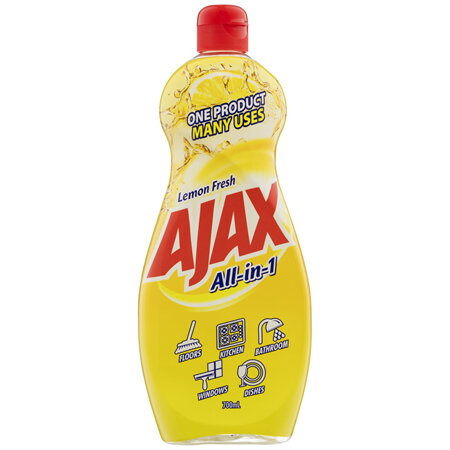 Ajax All in 1 Kitchen, Bathroom and Floor Household Cleaning Gel Lemon Fresh 700ml
