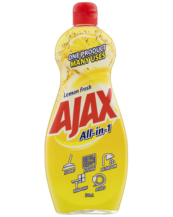 Ajax All in 1 Kitchen, Bathroom and Floor Household Cleaning Gel Lemon Fresh 700ml