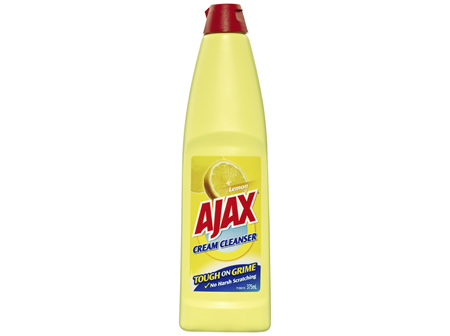Ajax Cream Cleanser Tough on Grime Kitchen & Bathroom Household Cleaner Lemon 375mL