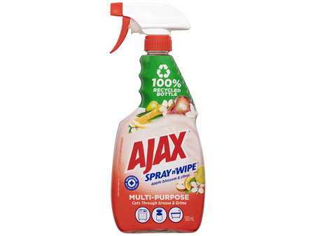 Ajax Spray n' Wipe MultiPurpose Surface Spray Antibacterial Disinfectant Apple & Citrus Trigger
