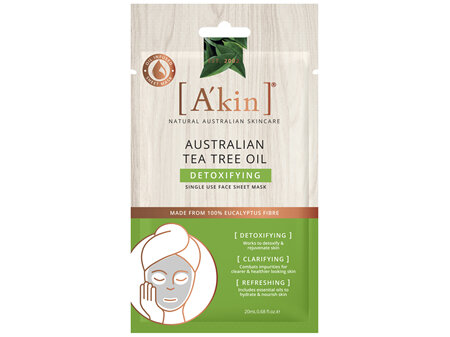 A'kin Australian Tea Tree Oil Detoxifying Face Sheet Mask 1 pack