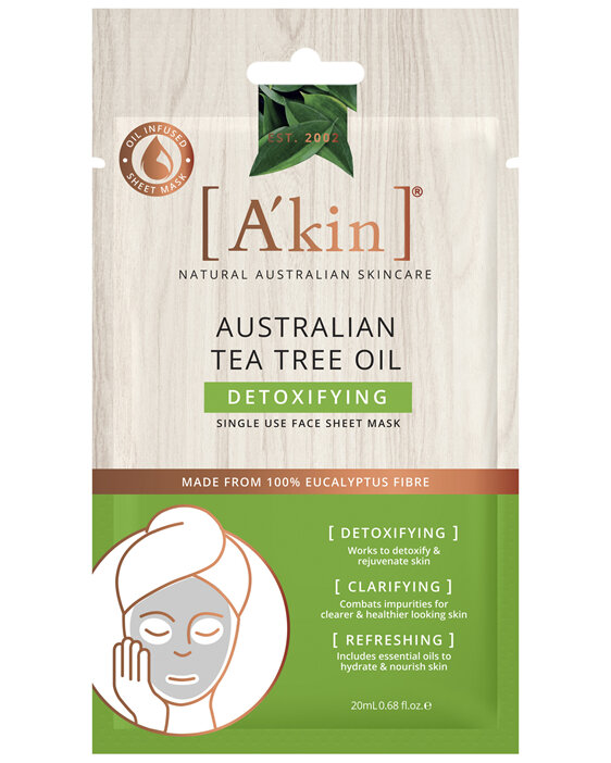 A'kin Australian Tea Tree Oil Detoxifying Face Sheet Mask 1 pack