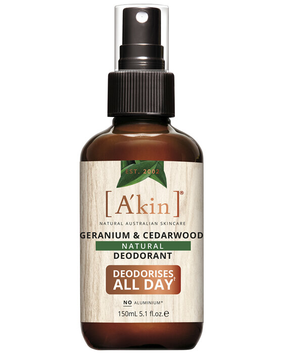 A'kin Geranium & Cedarwood Natural Spray Deodorant 150ml