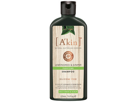 A'kin Purifying Lemongrass & Juniper Shampoo 225mL
