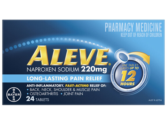 Aleve 12 hour Anti-Inflammatory Fast Acting 12 hour Pain Relief tablets 24 pack