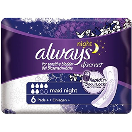 ALWAYS DISCREET Pad Maxi Nights 6pk