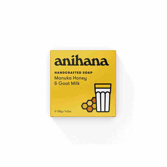 anihana Manuka Honey and Goat Milk Soap 120g