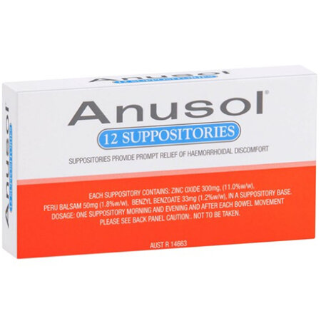 ANUSOL Suppositories 12pk