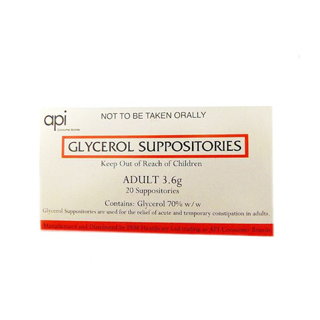 API Glycerol Suppositories 3.6g 20s