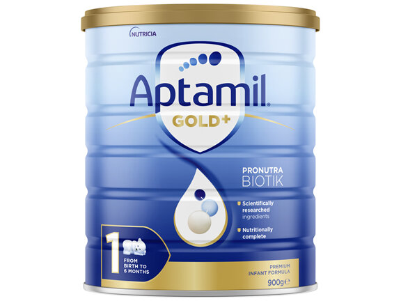Aptamil Gold+ 1 Premium Infant Formula 0-6 Months 900g