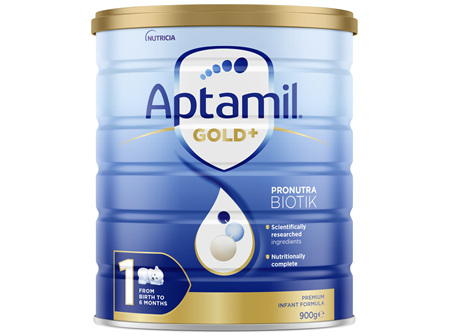 Aptamil Gold+ 1 Pronutra Biotik Baby Infant Formula From Birth to 6 Months 900g