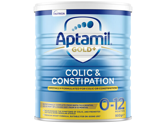 Aptamil Gold+ Colic & Constipation Baby Infant Formula From Birth to 12 Months 900g