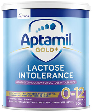 Aptamil Gold+ De-Lact Baby Infant Formula Lactose Free From Birth to 12 Months 900g