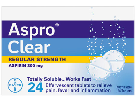 Aspro Clear Pain Relief 24 Soluble Effervescent Tablets