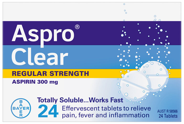 Aspro Clear Pain Relief 24 Soluble Effervescent Tablets