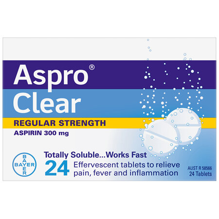 Aspro Clear Pain Relief 24 Soluble Effervescent Tablets