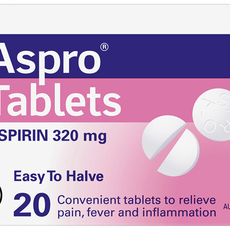 Aspro Clear Pain Relief Aspirin Easy To Halve 20 Tablets