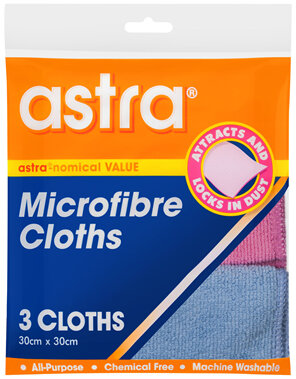 Astra Microfibre Cloths 3 Pack