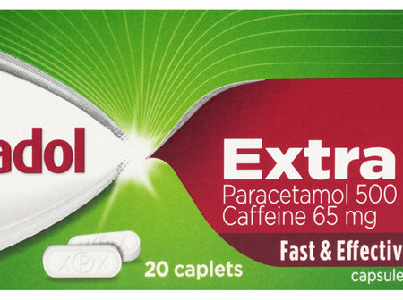 AU Only: Panadol Extra for Pain Relief, Paracetamol & Caffeine - 500mg 20 Caplets