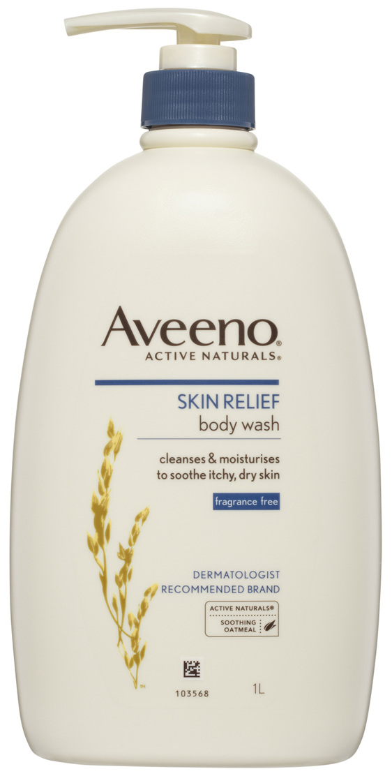 Aveeno Active Naturals Skin Relief Fragrance Free Body Wash 1L