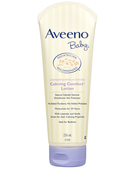 Aveeno Baby Calming Comfort Lavender and Vanilla Scented Sensitive Moisturising Lotion 226mL