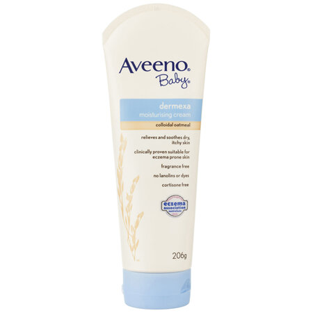 Aveeno Baby Dermexa Fragrance Free Eczema Prone Sensitive Moisturising Cream 206g