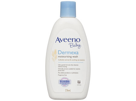 Aveeno Baby Dermexa Fragrance Free Eczema Prone Sensitive Moisturising Body Wash 236ml