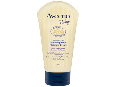 Aveeno Baby Soothing Relief Fragrance Free Sensitive Moisturising Cream 140g