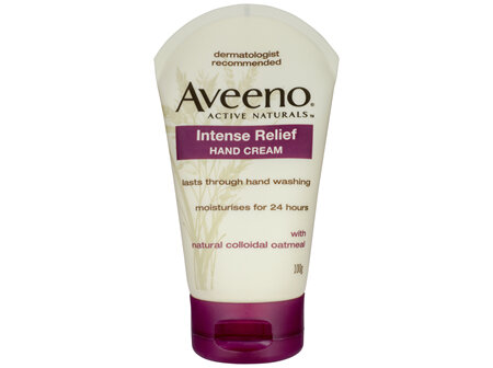 Aveeno Intense Relief Soothing Fragrance Free Hand Cream 24-Hour Moisture Protect Dry Rough Chapped