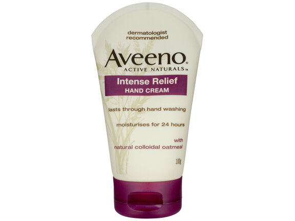 Aveeno Intense Relief Soothing Fragrance Free Hand Cream 24-Hour Moisture Protect Dry Rough Chapped