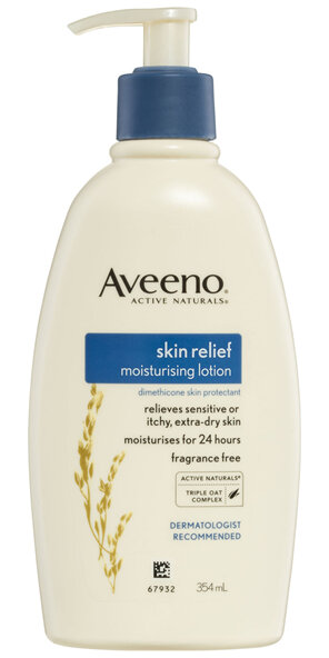 Aveeno Skin Relief Fragrance Free Body Lotion Shea Butter 72-Hour Intense Hydration Soothe Dry