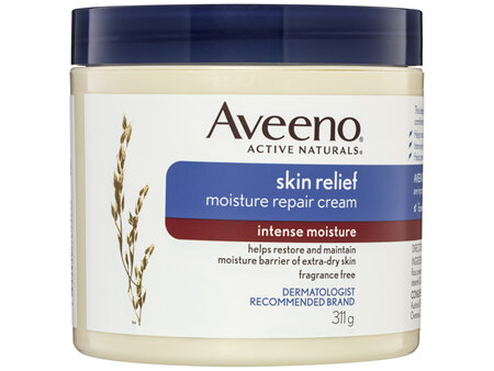 Aveeno Skin Relief Intense Moisture Repair Fragrance Free Body Cream 24-Hour Hydration Restore Very