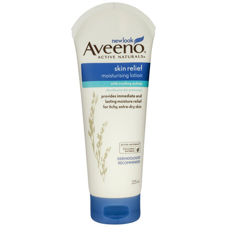 Aveeno Skin Relief Moisturising Non-Greasy Body Lotion 24-Hour Cool & Soothe Extra Dry Itchy