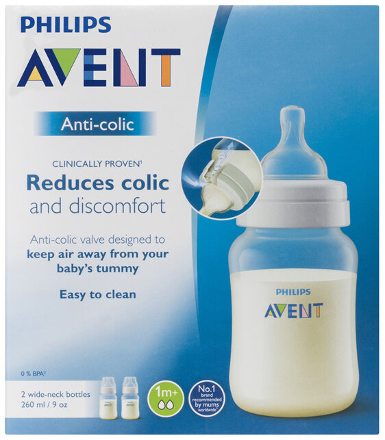 Avent Anti-Colic Feeding Bottle PP 260mL 2pk