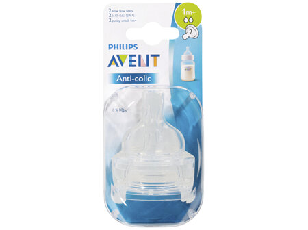 Avent Anti-colic Slow Flow Teats 2 Pack