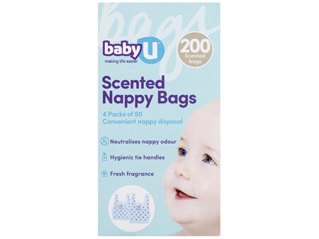 babyU Scented Nappy Bags 200 Pack