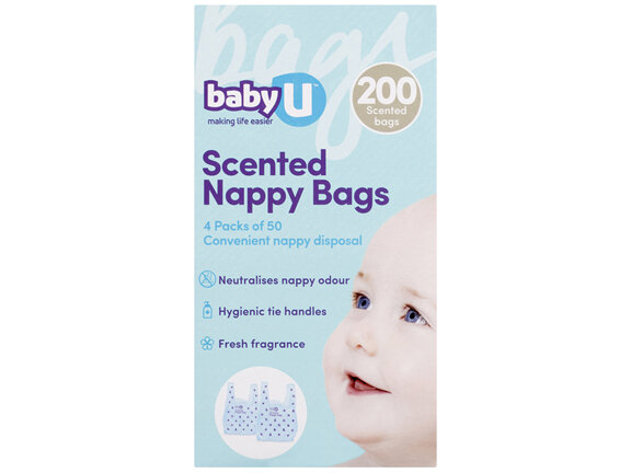 babyU Scented Nappy Bags 200 Pack