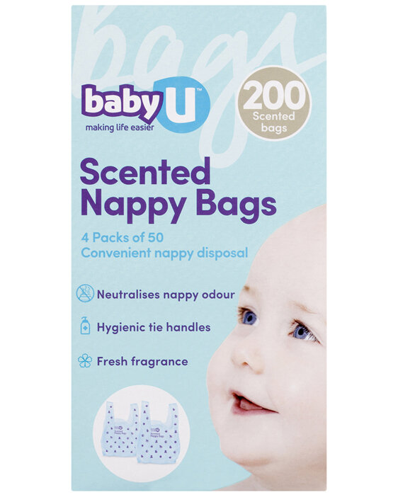 babyU Scented Nappy Bags 200 Pack